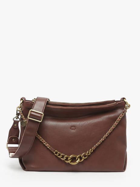 Cross Body Tas Vintage Leder Mila louise Violet vintage 3822C
